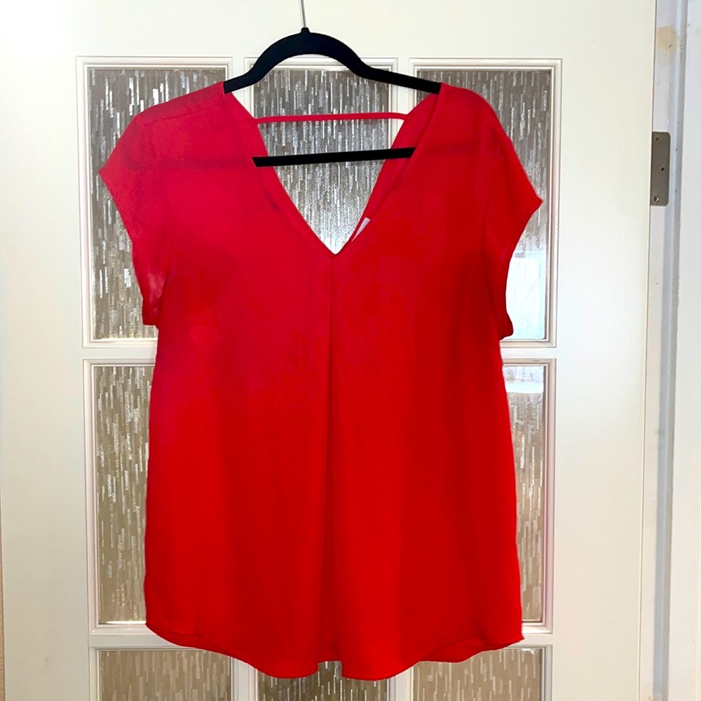 Coral polyester shirt